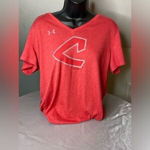 Under Armour  Women’s v neck Cleveland tee. EUC! Size XL